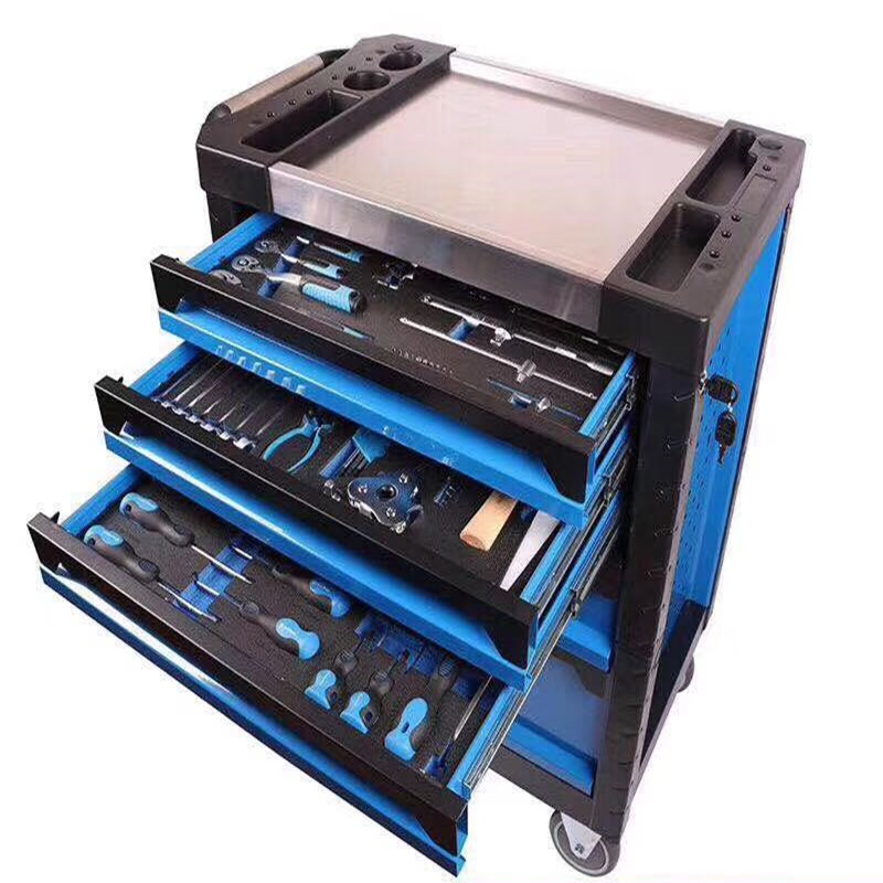 Workshop Tools Trolley - กล่องเครื่องมือเหล็ก 7 ลิ้นชัก พร้อมชุดรถเข็นเก็บเครื่องมือสำหรับโรงรถ บรรจุเครื่องมือ 250