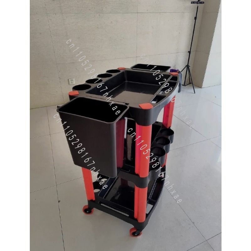 Workshop Tools Trolley - รถเข็นอเนกประสงค์สำหรับช่างแต่งหน้า ล้างรถ และใช้งานในโรงรถที่บ้าน พร้อมชั้นวางอุปกรณ์ความงาม 3 ชั้น