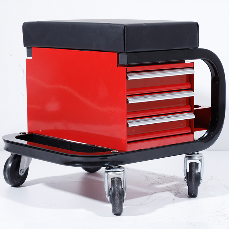 Workshop Tools Trolley - รถเข็นเครื่องมือแบบล็อคได้ กล่องเก็บเครื่องมือแบบมีล้อ งานหนัก ทำจากสแตนเลส 3 ลิ้นชัก