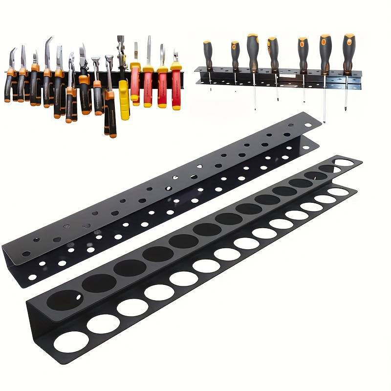 Workshop Tools Display - ชั้นวางเครื่องมือติดผนังแบบโลหะ สำหรับเก็บไขควง คีม ประแจ อุปกรณ์ฮาร์ดแวร์ ชั้นวางโชว์สำหรับโรงรถและห้องทำงาน