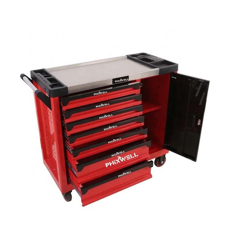 Workshop Tools Trolley - ตู้เครื่องมือแบบรถเข็น Phixwell XXL 7 ลิ้นชัก พร้อมถาดใส่เครื่องมือ
