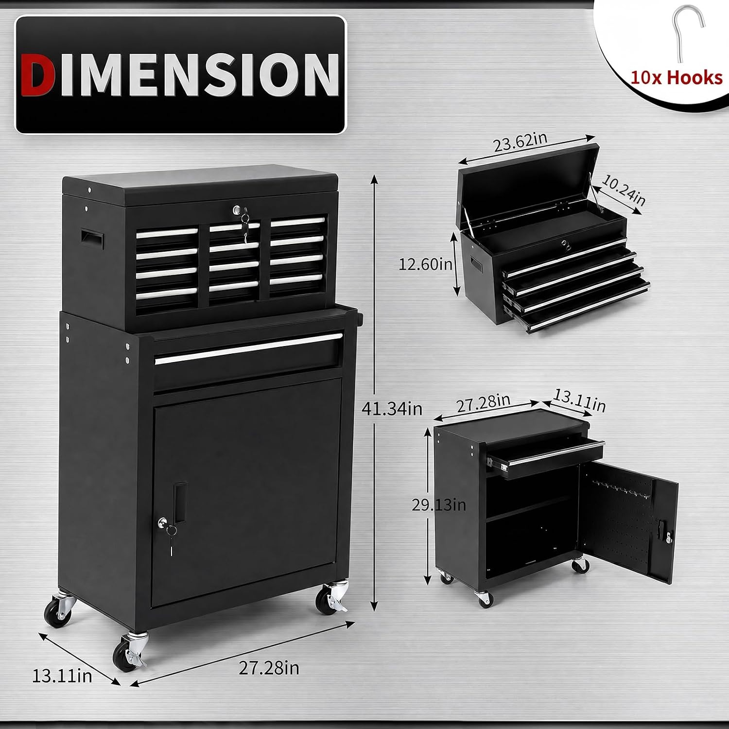 ตู้เก็บเครื่องมือแบบมีล้อ 5 ลิ - Workshop Tools Trolley บทวิจารณ์และราคา