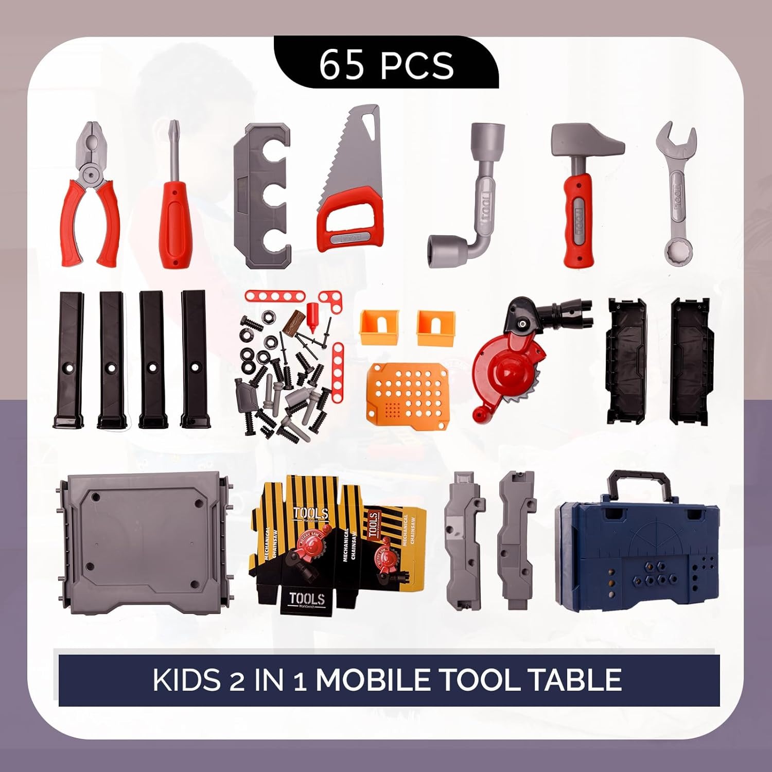 65PCS เด็กเครื่องมือ Bench Set - Tools Workshop For Kids บทวิจารณ์และราคา
