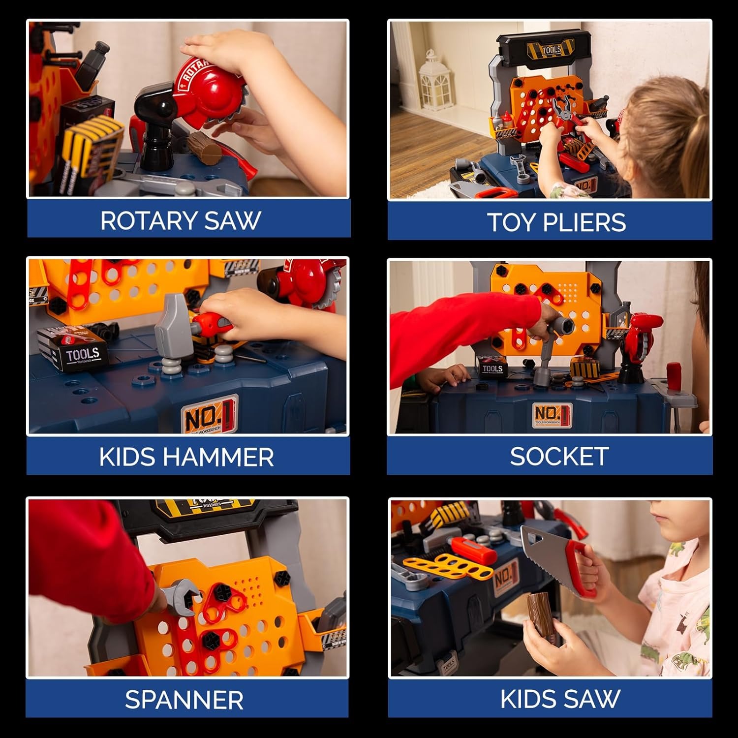 65PCS เด็กเครื่องมือ Bench Set - Tools Workshop For Kids บทวิจารณ์และราคา