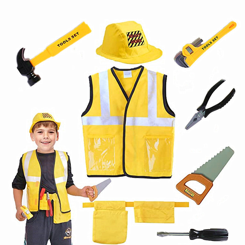 ชุดเสื้อกั๊กคนงานก่อสร้างสําหร - Tools Workshop For Kids บทวิจารณ์และราคา